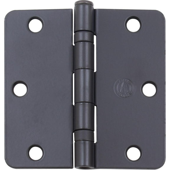 Ball Bearing Hinge, 3-1/2 Inches, 1/4" Radius Corner, Bulk Pack (100 Each), Matte Black by Stone Harbor Hardware