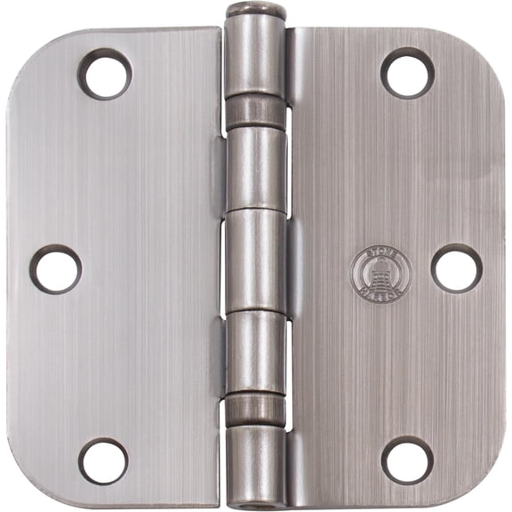 Ball Bearing Hinge, 3-1/2 Inches, 5/8" Radius Corner, Bulk Pack (100 Each), Antique Nickel by Stone Harbor Hardware