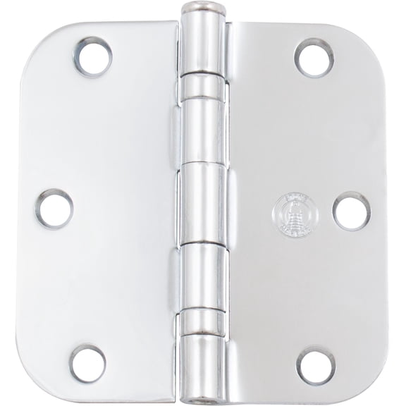 Ball Bearing Hinge, 3-1/2 Inches, 5/8" Radius Corner, Bulk Pack (100 Each), Polished Chrome by Stone Harbor Hardware