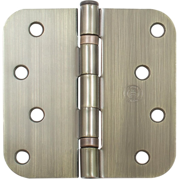 Ball Bearing Hinge, 4 Inches, 5/8" Radius Corner, Bulk Pack (100 Each), Antique Brass by Stone Harbor Hardware
