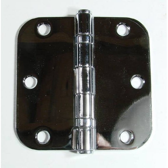 Ball Bearing Interior Door Hinges 3 1/2" Inch With 5/8" Inch Radius - Polished Chrome - 2 Pack