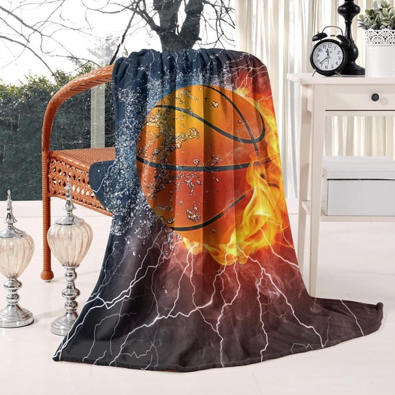 Ball Blanket for Kids Soft Couch Room Flannel Throw Blanket Decor for Boys Youth