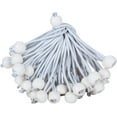 thumbnail image 1 of Ball Bungee Cords 50 PCS Heavy Duty White Bungie Cord Balls Canopy Tarp Tie Cords for Camping, Shelter ,Cargo,Projector Screen,Tent Poles with UV Resistant, 1 of 5