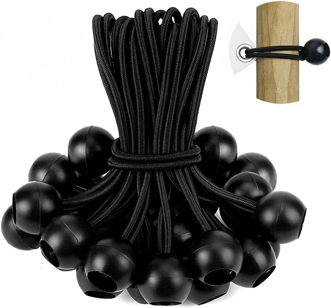Ball Bungee Cords 6 Inch 25 Pack,High Strength Latex Bungee Cords,Heavy