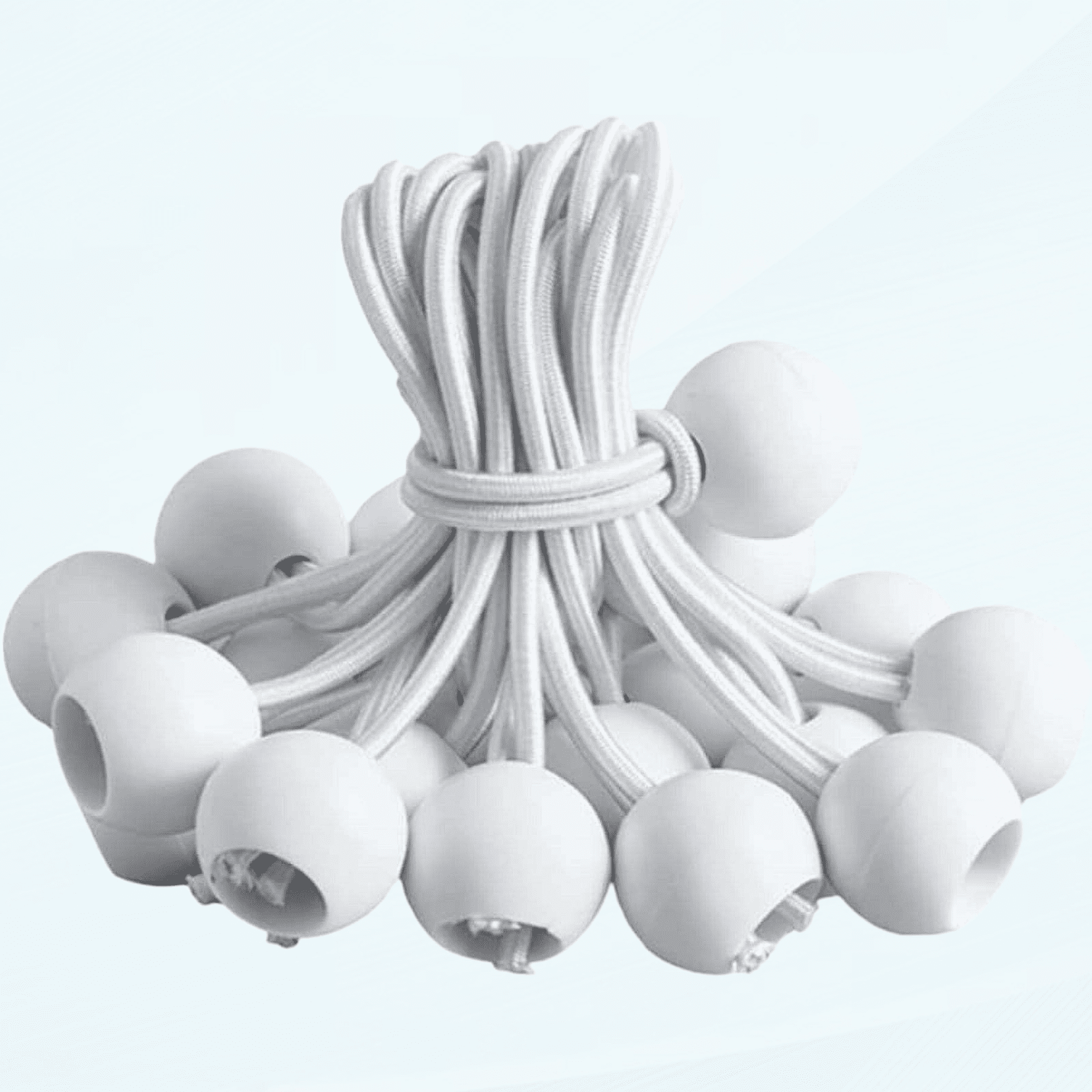 Ball Bungee Cords 8 Inch, 50Pack White Tarp Ball Bungee Ties Heavy Duty ...