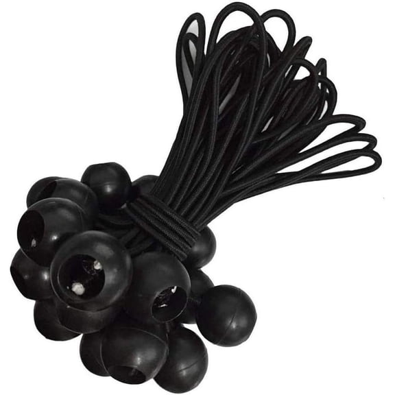 Ball Bungee Cords, Heavy Duty Elastic String For Secure Tarp Tie Down And Cargo Secure, Reusable Straps For Professional Or Home Use