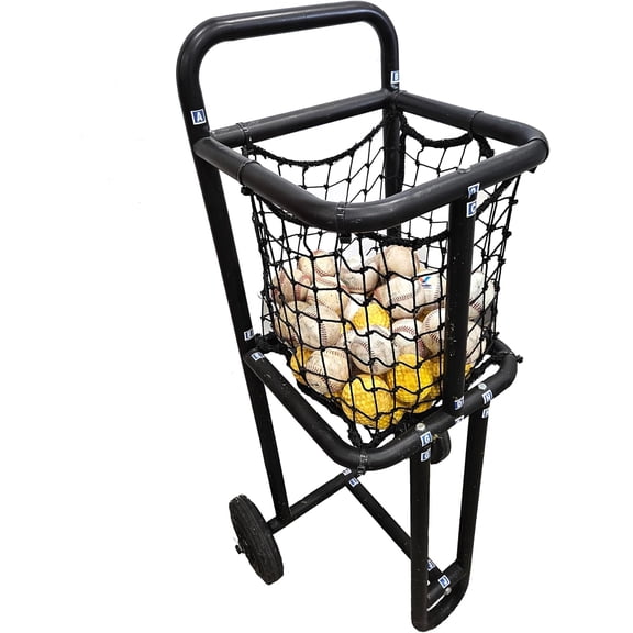 Ball Caddy Cart for Pitching Machines. Baseball, Softball, Cricket.