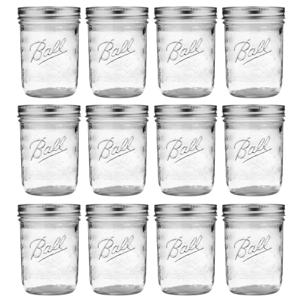 Ball, Mason Jar, Wide Mouth, 16 oz, Freezer Safe, BPA Free