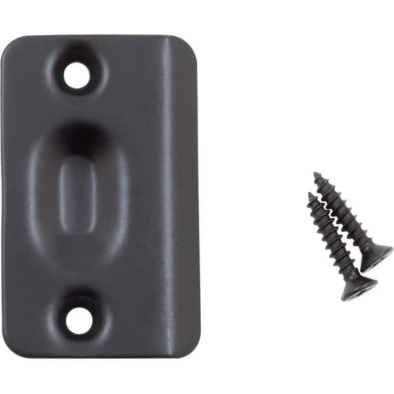 Ball Catch Strike Plate, 2-1/4" x 1-3/8", Matte Black by Stone Harbor Hardware