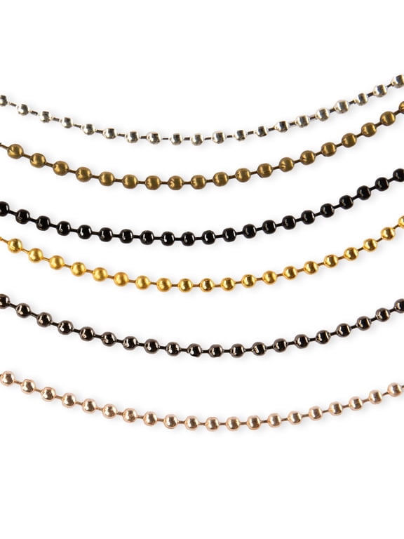 Paracord Alloy Ball Chain Dog Tag Necklace, 24 in, 2.4 mm, Available in Packs of 5, 10, 20