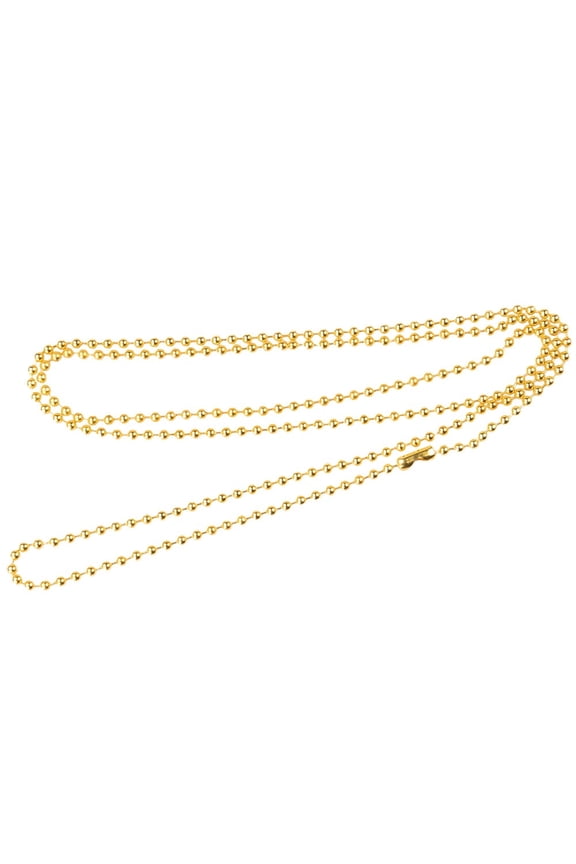 Ball Chain Dog Tag Necklace - 4 and 24 Inches Long - 2.0 or 2.4mm Bead Size - Matching Connector - Adjustable Metal Bead Chain