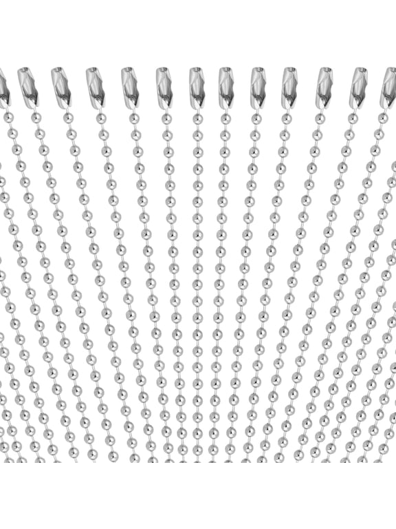 Ball Chain Necklace 100Pcs Chains for Jewelry Making/Dog Tag Chain( 4.72In)