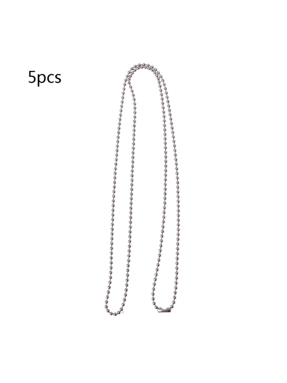 Ball Chain Necklace Beads Chain Stainless Steel Round Beads Necklace Long Fashion Jewelry Diy Necklace Women Party Gift