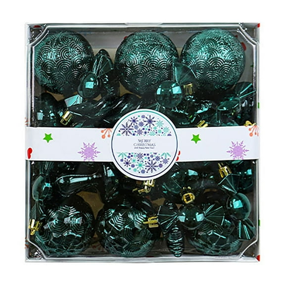 Ball Christmas Ornaments - 28Pcs Christmas Decorations 3/4/5cm Plastic Electroplated Special-Shaped Colorful Balls Christmas Set Christmas Tree Pendant Pendant Decorative Christmas Decorations