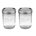 thumbnail image 1 of Ball Clear Glass Dishwasher Safe Jellies Sauce Food Storage Jar (2 Count), 1 of 5