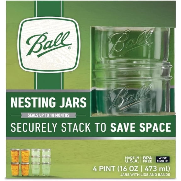 Ball 100136 Nesting Pint Jars - Pack of 4