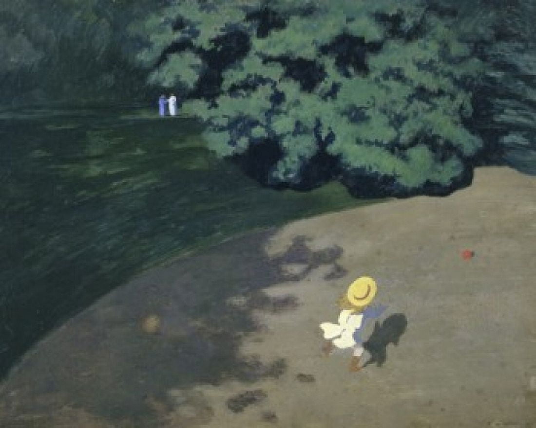 The Ball (Corner of the Park Child Playing With Ball) 1899 Felix Edouard Vallotton (1865-1925 Swiss) Musee dOrsay Paris France Canvas Art - Felix Edouard Vallotton (18 x 24)