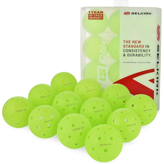 Ball | Crack-Resistant | 38 Hole Outdoor Pickleball Balls | USAPA Approved Pickle Ball for Tournament Play | Advanced Aerodynamics |