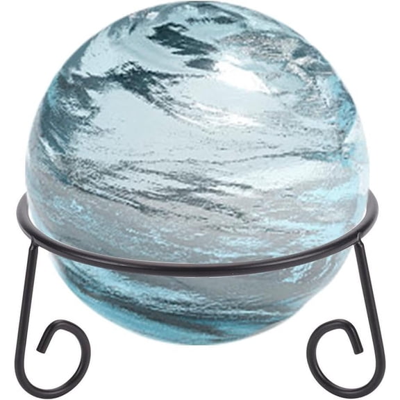 Ball Display Stand Black Iron Ball Stand Gazing Globe Stand Sere Display Holder for Collections Figurines Gemstones Home Office Decoration Diameter: 5.7 inch