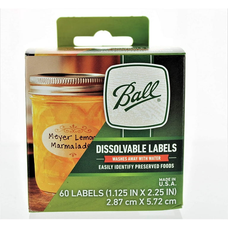 Ball Dissolvable Canning Labels, 60 Count (Pack of 2)