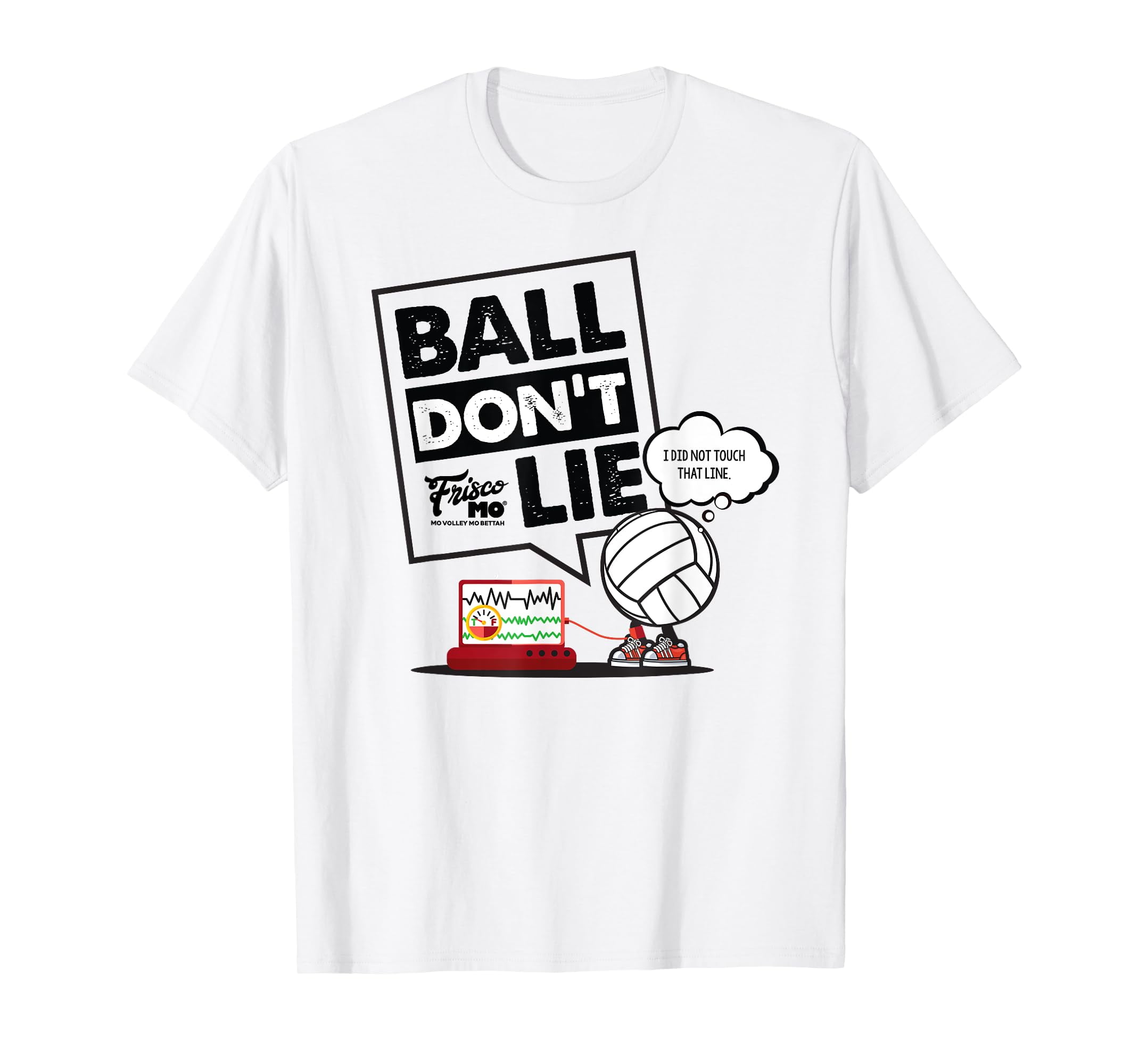 Ball Don't Lie Volleyball Lie Detector TShirtL