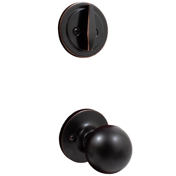 Stone Harbor Hardware Ball Door Knob, Interior Handleset Trim, Vintage Bronze