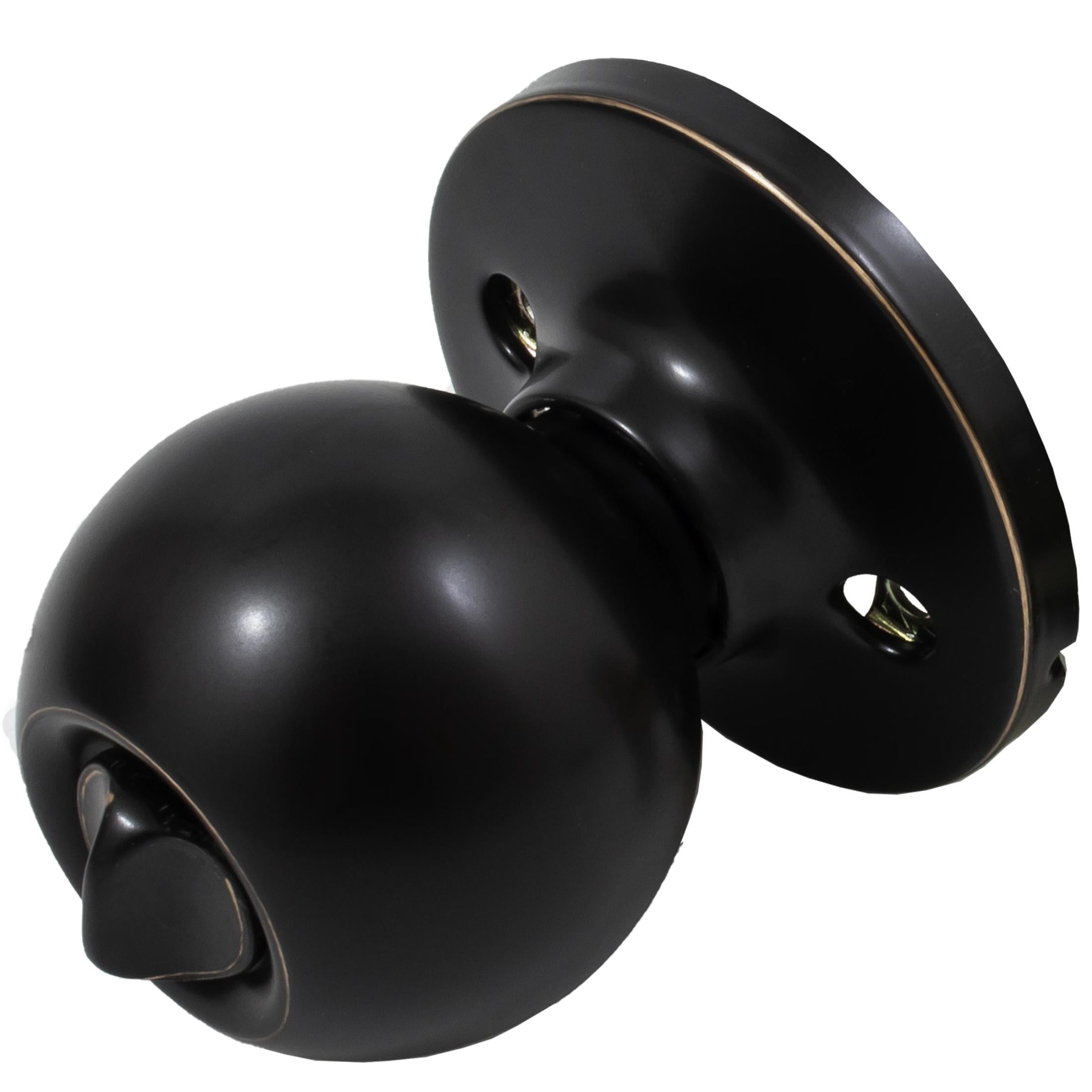 Stone Harbor Hardware Ball Door Knob, Privacy (Bed/Bath) Function, Vintage Bronze
