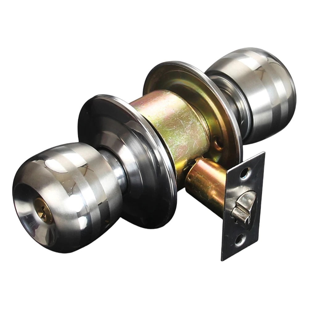 Ball Door Knob With Lock Door Handle Lock Stainless Steel Interior And Exterior Door Lock For Indoor Doors Bedroom Bathroom