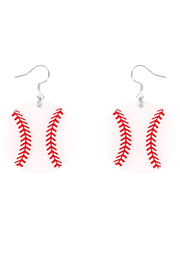 Ball Earrings Sports Dangle Acrylic Teardrop Jewelry for Game Day, Team Spirit Accessories for Parties, Gifts for Sports Enthusiasts, Lightweight Style A#002