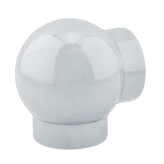 Ball Elbow Fitting 90 Degree Connector 1.5" OD Chrome Brass | Renovator's Supply