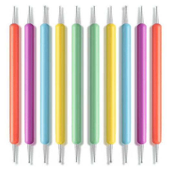 Ball Embossing Stylus, Spotting Tool Set for Diverse Craft Projects, Stainless Steel Tips, Lightweight Handles for Enhanced Grip