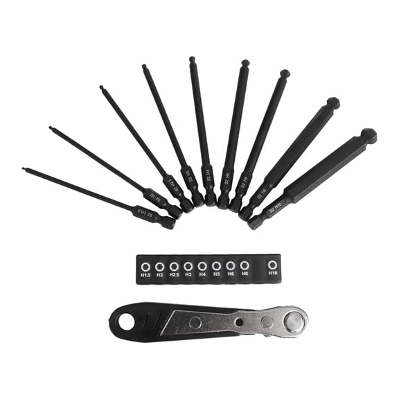 Ball End Hex Bit Set 100mm Ball Head Screwdriver Bit 1/4 Inch Hex Shank Magentic
