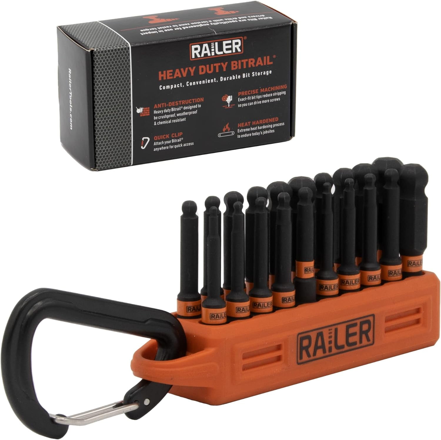 Ball End Hex Bit Set Railer 2 Inch Impact Driver 20pc Hex Bit Set With A Bit Holder Carabiner. Premium S2 Steel Ideal For Furniture Screws Walmart