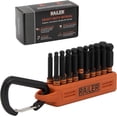 thumbnail image 1 of Ball End Hex Bit Set - Railer 2 Inch Impact Driver 20pc Hex Bit Set With A Bit Holder & Carabiner. Premium S2 Steel, Ideal For Furniture Screws, 1 of 7