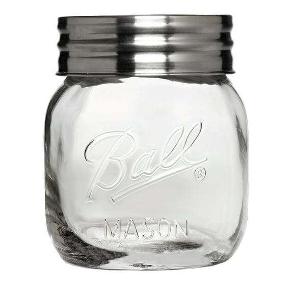 Ball Extra Wide Half-Gallon Decorative Mason Jar with Metal Lid, Clear, 64 Ounces