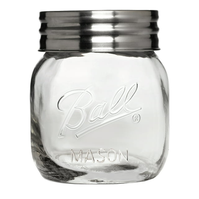 Ball® Extra Wide Half-Gallon Decorative Mason Jar with Metal Lid, Clear, 64 Ounces