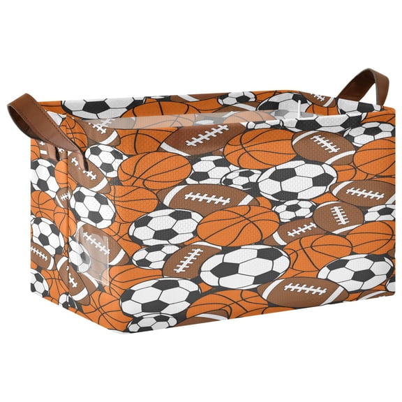 Ball Foldable Storage Large Fabric Storage Baskets Organizer Storage Bins with Handles for Shelves