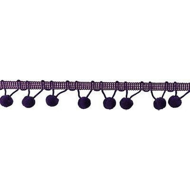 Ball Fringe Trim 13/8"X18ydPurple, Pk 18, Decorative Trimmings