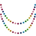 thumbnail image 1 of Ball Garland Colorful Pom Pom Garland 6.5 Feet Long 24 Balls Ball Garlands for Party Home Decoration, 1 of 8