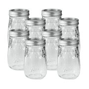 Ball Glass Flute Mason Jar, Regular Mouth, Pint Size, 16 OZ 4CT Pack of 3