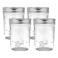 thumbnail image 1 of Ball Regular Mouth Glass Mason Jars with Lids and Bands, Half Pint Size 8 Ounce (Pack of 4), 1 of 4