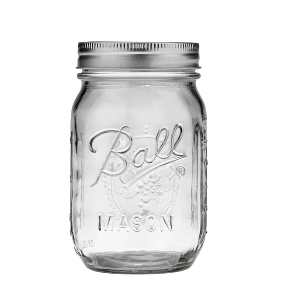 Ball Glass Mason Jar with Lid & Band, Wide Mouth, 16 oz, Single Jar, 1 Count