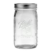 Ball Glass Mason Jar with Lid & Band, Wide Mouth, 32 oz, Single Jar