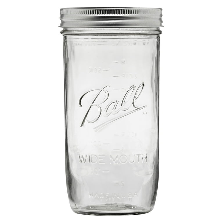 Ball 1440016011 24-Ounce Clear Glass Drinking Mason Jars, 4-Pack