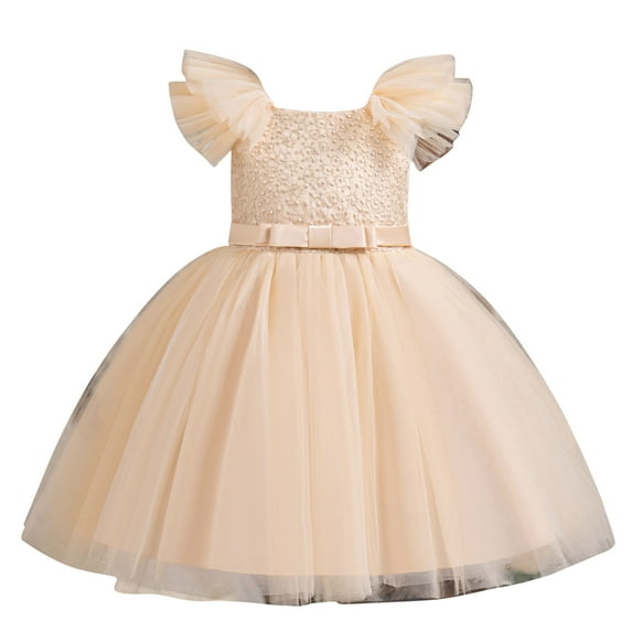 Ball Gown for Little Girls Toddler Princess Dress Fashion Sleeveless Casual Party Tulle Sundress for Kid Mesh Gauze Dress Sparkly Sequin Birthday Prom Outfit Fluffy Summer Dresses(3-7 Years)