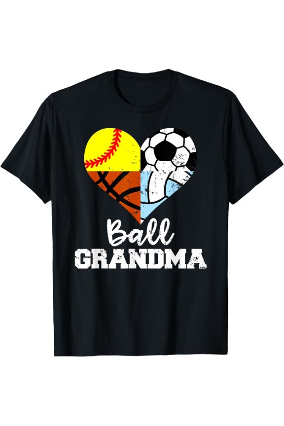 Ball Grandma Funny Soccer Softball Volleyball Basketball T-Shirt