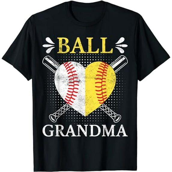 Ball Grandma Softball Baseball Funny Baseball Grandma T-Shirt