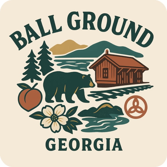 Ball Ground Georgia Keepsakes Souvenir Vinyl Sticker – Destination Travel Keepsake Collectible (3-Inches Wide)