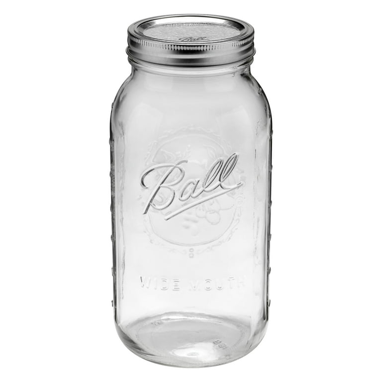 2-Gallon Clear Glass Large Jar Wide Mouth with Sturdy Classic Lid For  Storing