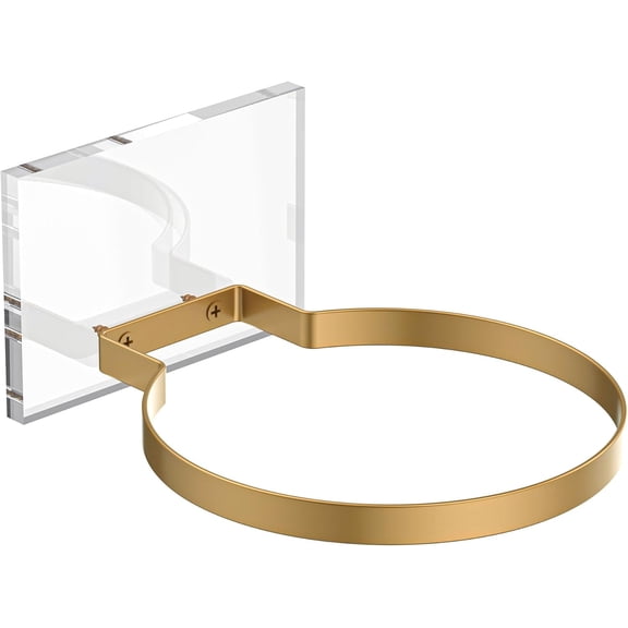 Ball Holder Wall Mount for Basketball, Soccer, Football & Volleyball, Wall-Mounted Ball Display Rack with  Base &  Metal Ring,  Ball Storage for Boys Room, Garage, Gym, Office